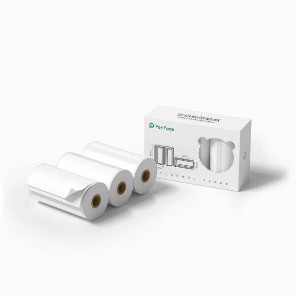 Rouleau étiquettes autocollantes blanches Peripage